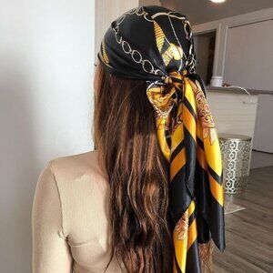 Women's Satin Square Silk Scarf 35'' x 35''